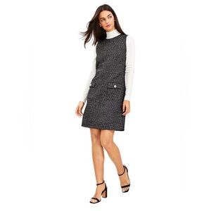 Ann Taylor LOFT Metallic Tweed Shift Dress, size 6
